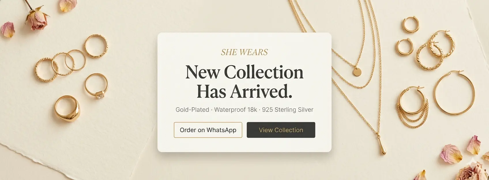 New collection has arrived — Gold-plated, Waterproof 18k, 925 Sterling Silver