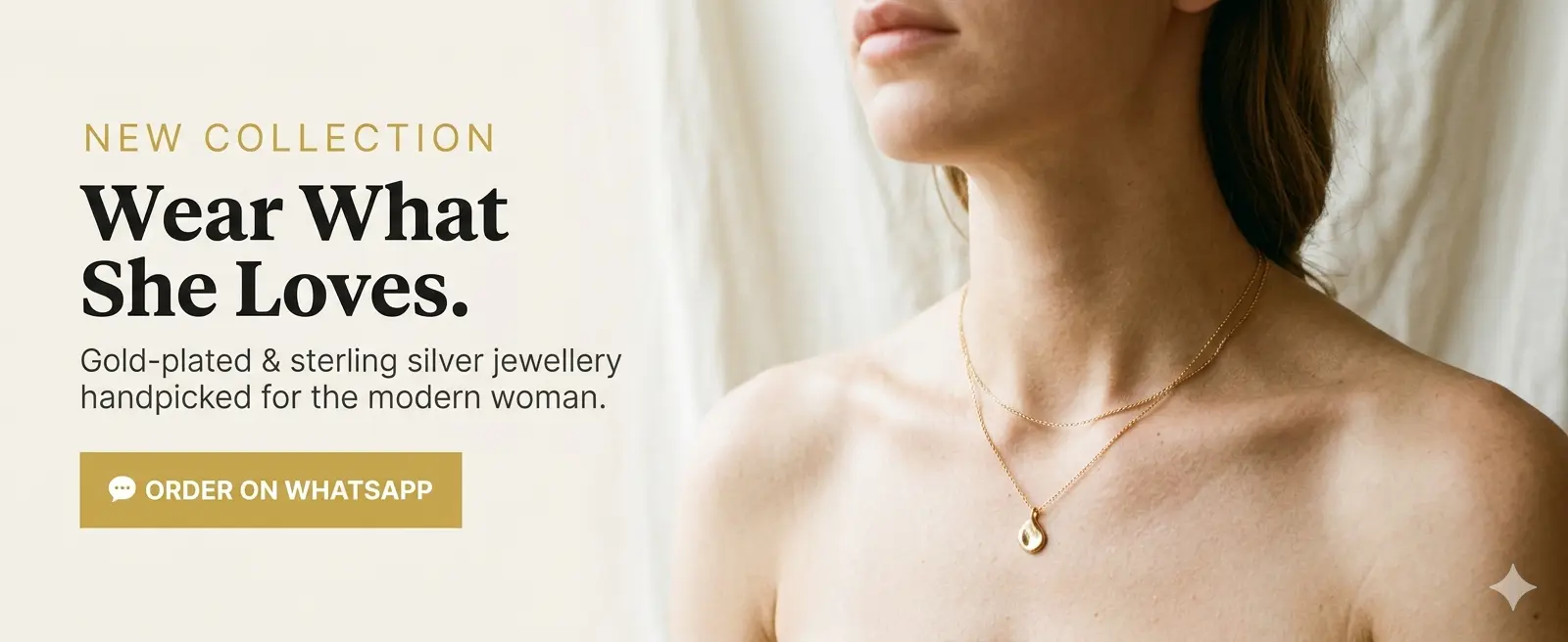 Wear what she loves — order on WhatsApp